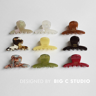 韩版 金标小号醋酸抓夹碎发前额侧边夹甜美少女可爱一字发抓发饰品