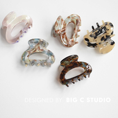 韩国复古醋酸半扎发抓夹优雅气质中号法式 发抓百搭简约鲨鱼夹发饰