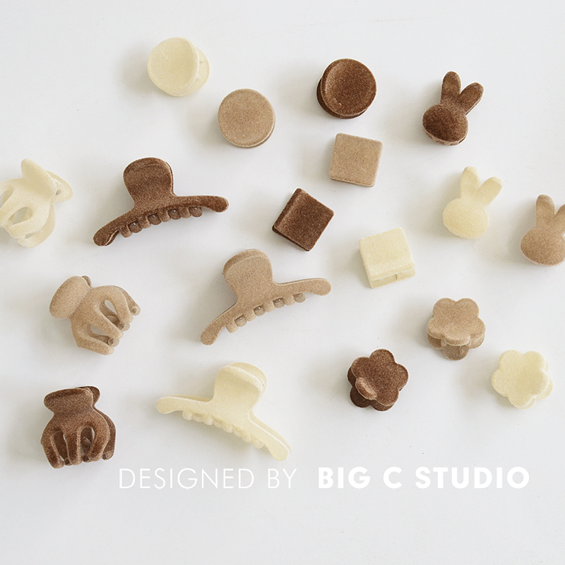 秋冬植绒少女百搭小抓夹抓夹少女