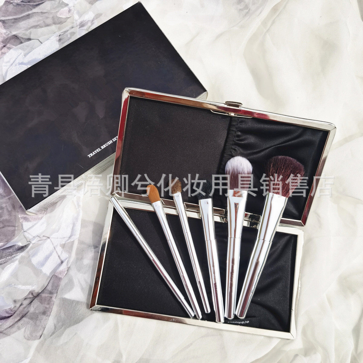 BB家 盒装专业动物毛6支化妆刷套刷带刷包现货便携旅行装刷子