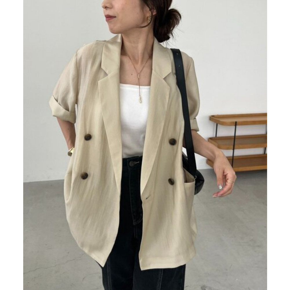 日单CAPR**X LE**GE纯原新品复古经典西服轻薄短袖西装短外套