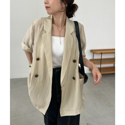 日单CAPR**X LE**GE纯原新品复古经典西服轻薄短袖西装短外套