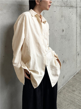 日单m0c@纯原2025秋冬新品新品休闲宽松慵懒风软糯百搭长袖衬衫
