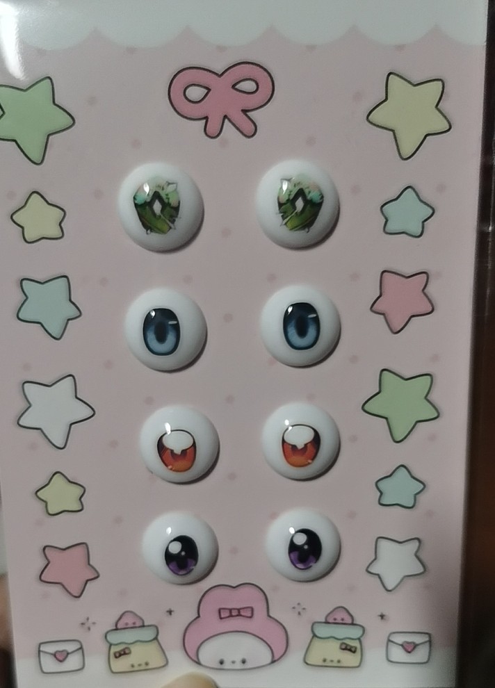 bjd原创uv转印眼 眼珠亚克力 白菜福袋 二次元 娃娃mjd gsc 16mm