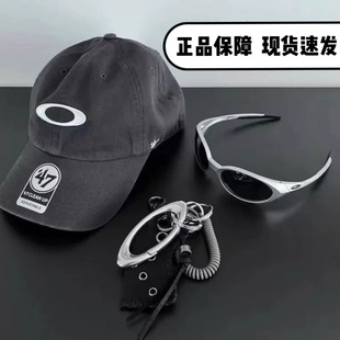 派姐inKorea欧克利Oakley47brand联名刺绣复古水洗男女鸭舌帽