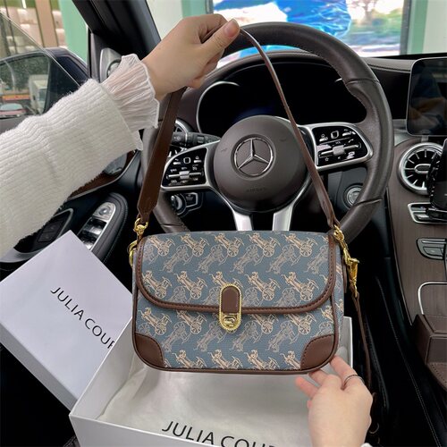 JULIA COURIER小众马车纹复古腋下包包女2024新款通勤包单肩斜挎