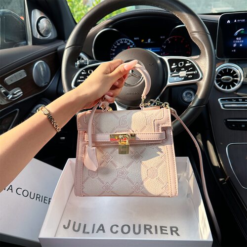 JULIA COURIER女包高级感压纹凯莉包包女2026新款单肩斜挎手提包