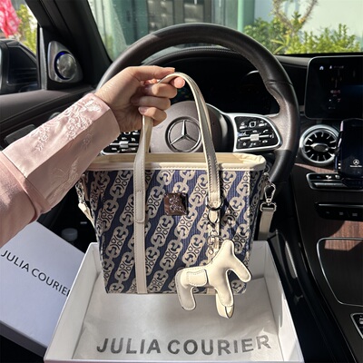 JULIA COURIER女包链条纹菜篮子包包女2026新款大容量单肩斜挎包