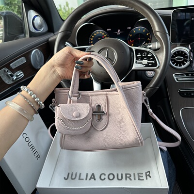 JULIACOURIER女包高级感荔枝纹菜篮子包女2026新款单肩斜挎小包包