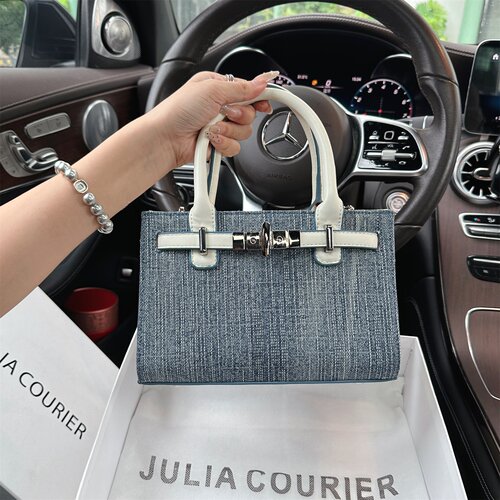 JULIA COURIER女包丹宁牛仔小方包2026新款大容量单肩斜挎手提包