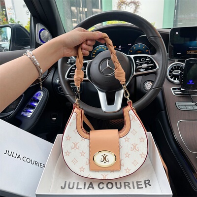 JULIACOURIER女包轻奢印花腋下包包2025新款高级感单肩斜挎包通勤