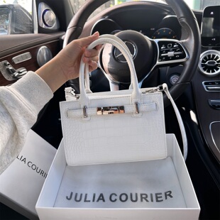 JULIACOURIER许妍同款打人包鳄鱼纹小方包2026新款单肩斜挎手提包