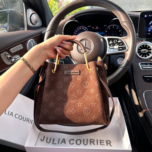 JULIA COURIER女包复古磨砂水桶包包女2026新款潮单肩斜挎手提包