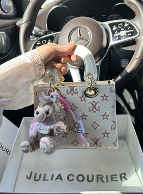 JULIA COURIER女包元气压纹戴妃包包女2025新款潮单肩斜挎小方包