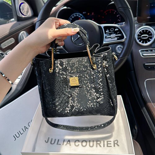 JULIA COURIER女包轻奢蛇鳞纹水桶包包女2026新款单肩斜挎手提包