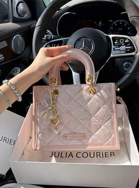 JULIA COURIER小众原创绣花托特包包女2024新款单肩斜挎包送礼物