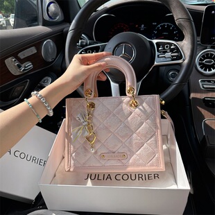 JULIA COURIER小众原创绣花托特包包女2024新款单肩斜挎包送礼物