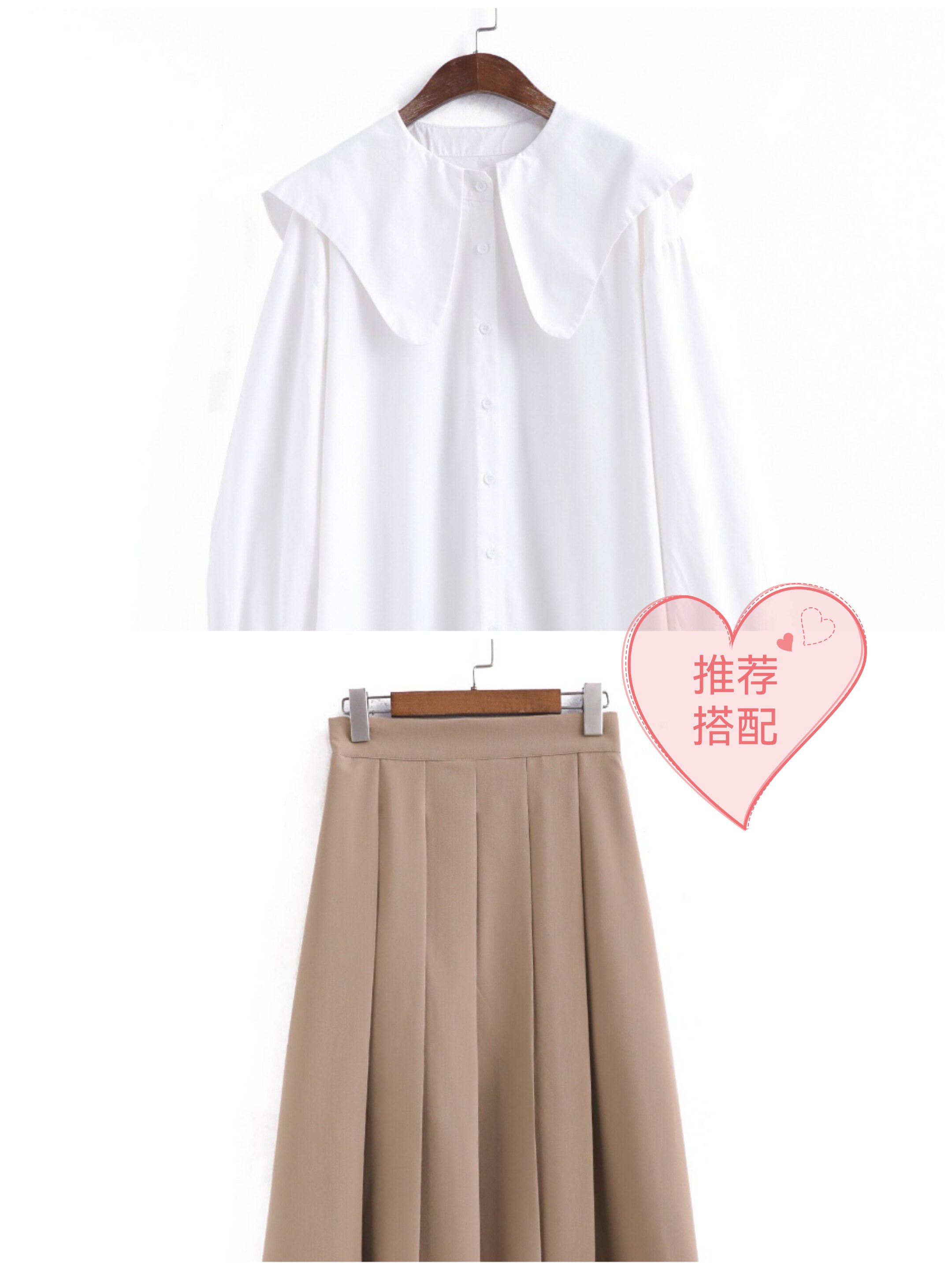 娃娃领长袖棉衬衫女甜美纯色衬衣春新款韩版舒适休闲宽松女款上衣