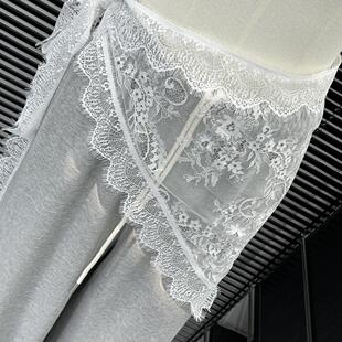 设计师款 多用途重工蕾丝三角屁帘韩国叠穿百搭系带三角巾头巾披肩