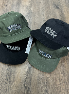 日系街头潮牌刺绣WTAPS复古平沿工装军绿色潮流棒球帽男女帽子