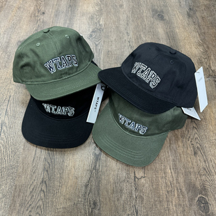日系街头潮牌刺绣WTAPS复古平沿工装军绿色潮流棒球帽男女帽子