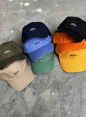 美式街头潮牌NOAH十字架刺绣软顶鸭舌帽遮阳显脸小男女帽子棒球帽