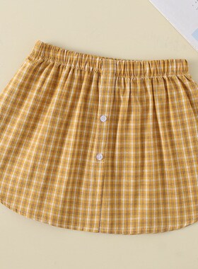 ()百搭下摆装饰裙棉蓝色色毛衣黄色卫衣半身裙OL假两件内搭