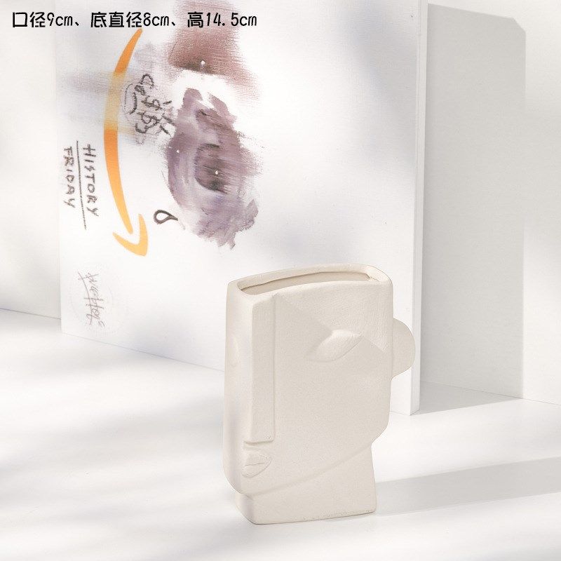 北欧ins创意陶瓷花瓶简约现代人脸客厅插花艺术家居装饰摆件摆设,特色手工艺,其他特色工艺品,淘宝优惠券,粉丝福利购,淘宝优惠卷
