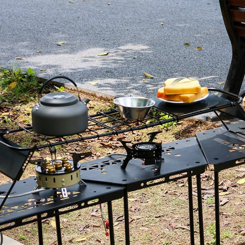 户外可伸缩网格桌迷你炉架支架可调节高度金属折叠桌茶桌,运动/瑜伽/健身/球迷用品,其他运动护具,淘宝优惠券,粉丝福利购,淘宝优惠卷