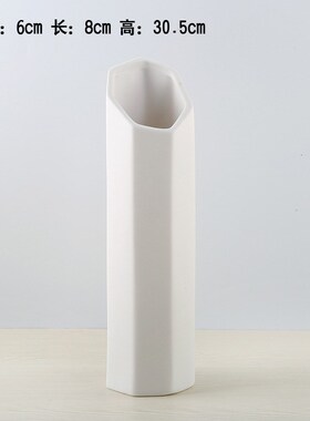 陶瓷白色花瓶摆件现代简约创意客厅家居软装饰品大小插花花器