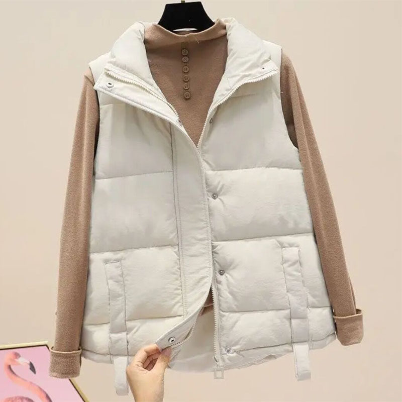 胖MM棉服马甲女秋冬新款大码坎肩马夹外套背心百搭时尚保暖外套