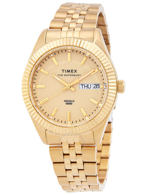 美国直邮代购正品Timex天美时女士金表时尚石英钢带手表TW2U78500