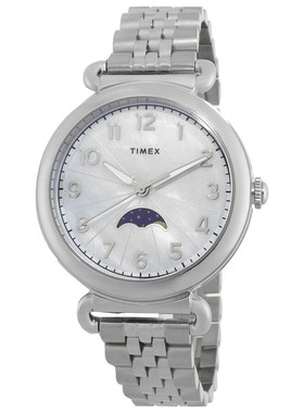 美国直邮正品Timex天美时Heritage休闲月相贝母女士手表TW2T89700