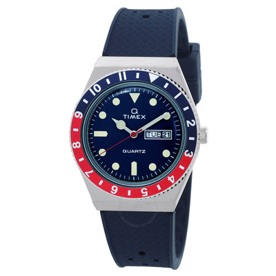 Timex天美时Q系蓝红运动石英男表