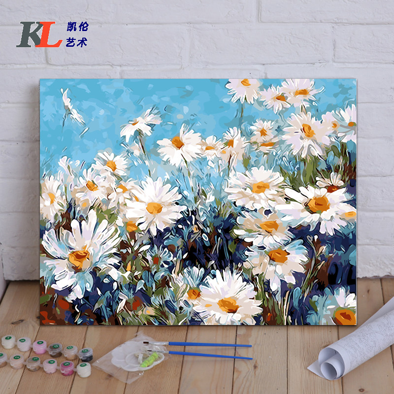 diy动漫风景花卉减压装饰画定制