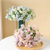 饰花婚庆餐桌花批 春小玫 仿真玫瑰花茶苞假花绢花家居客厅装 发