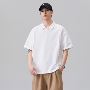 男休闲百搭宽松翻领半袖 实拍2026夏季 POLO衫 结构设计短袖 上衣 新款