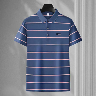 翻领短袖 中老年男士 polo衫 宽松高档半袖 上衣 2026夏季 爸爸装 新款