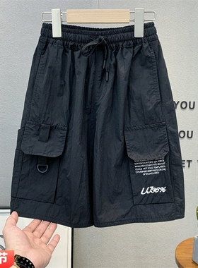 牛哆哆童装 儿童韩版工装中裤2025夏款男女童百搭时尚五分裤82122