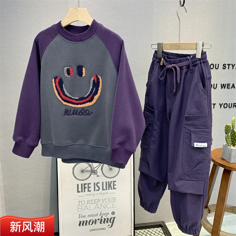 牛哆哆冬季男女韩版笑脸卫衣加绒