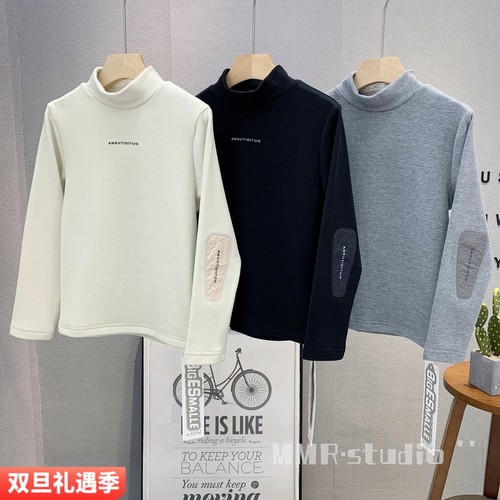 大E小e童装儿童百搭德绒打底衫潮