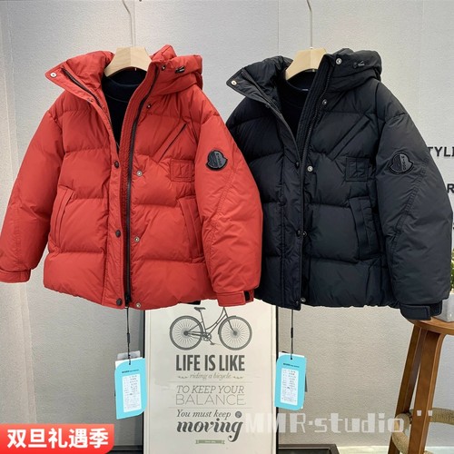 牛哆哆童装儿童韩版连帽羽绒服