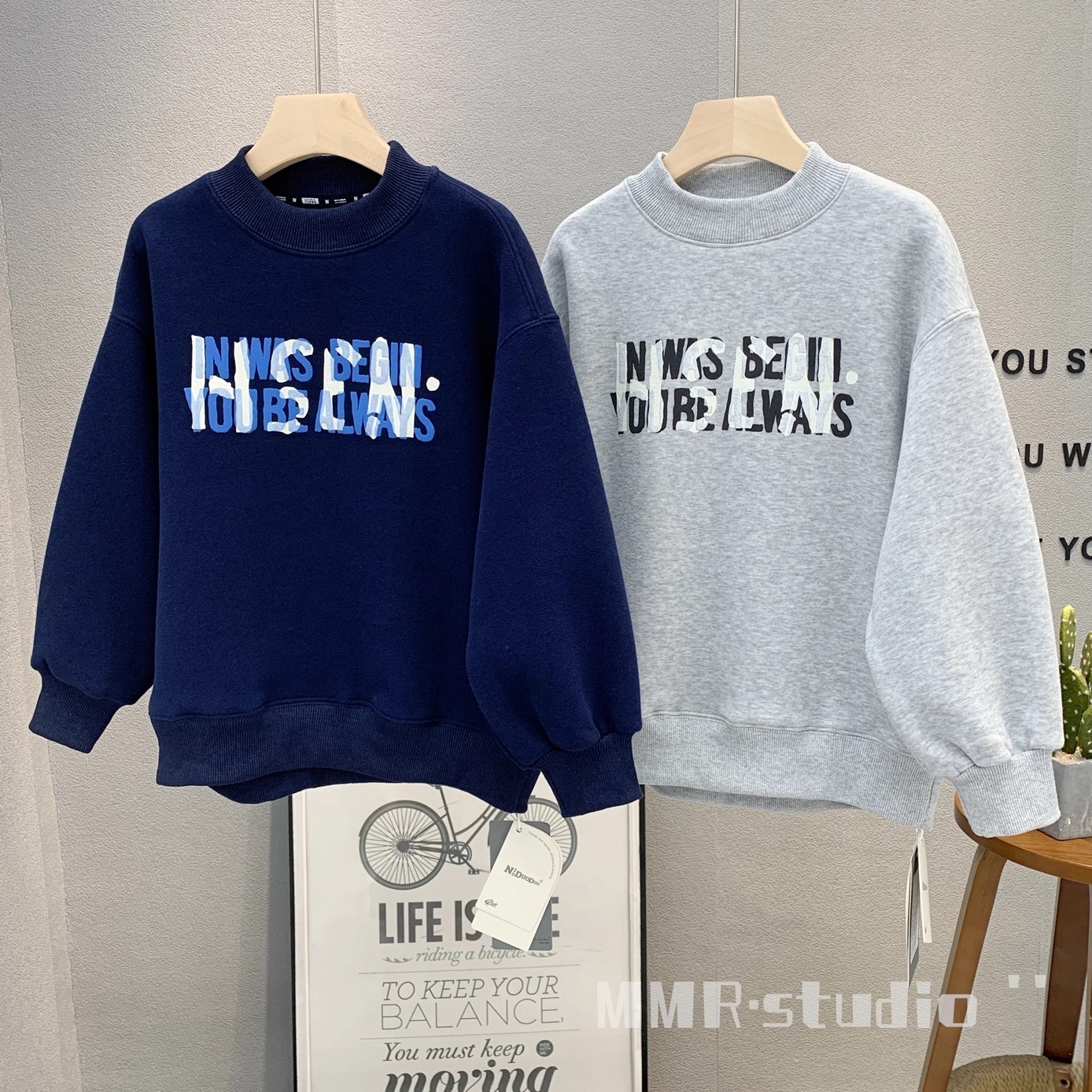 牛哆哆童装儿童韩版一体绒卫衣潮