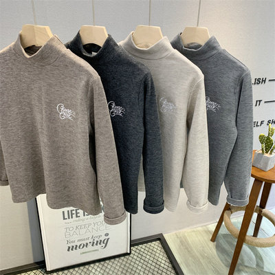 卡芙恰恰韩版长袖刺绣字母T恤