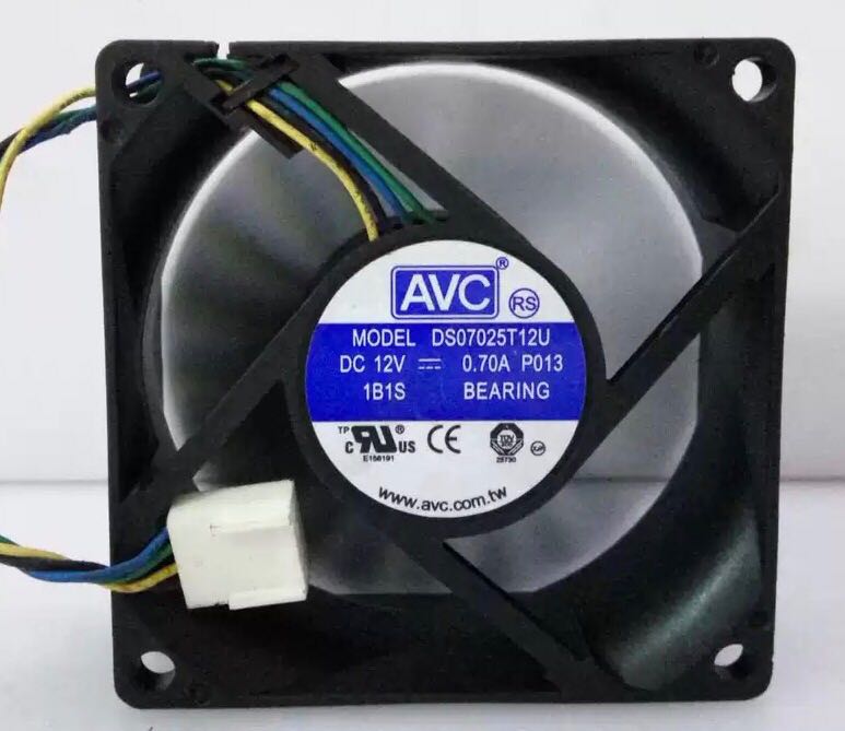 原装AVC 7cm7025 DS07025T12U 12V0.7A 4针PWM大风量散热风扇