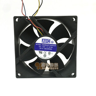 AVC原装DS08025T12HP028 8025 12V 0.3A 静音4线PWM温控散热风扇