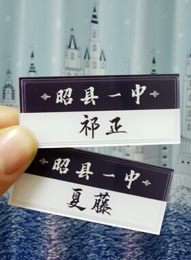 小说姓名牌别针可定制
