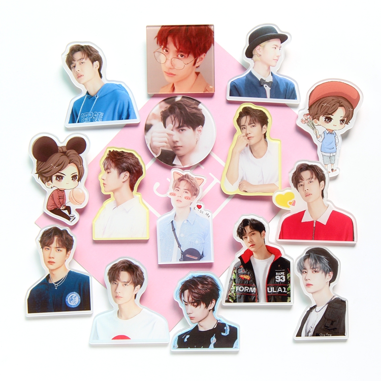 王一博蓝忘机王耶啵亚克力徽章胸针q版卡通头像明星周边应援礼