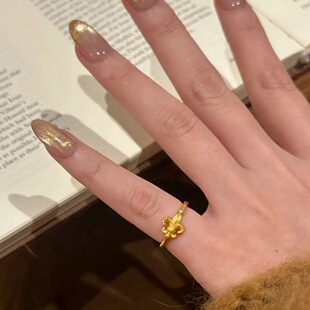 法式鸢尾花尾戒 包邮