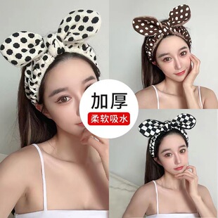 洗脸发箍儿童可爱卡通毛绒网红头箍压发发卡化妆搞怪发捆发带发饰